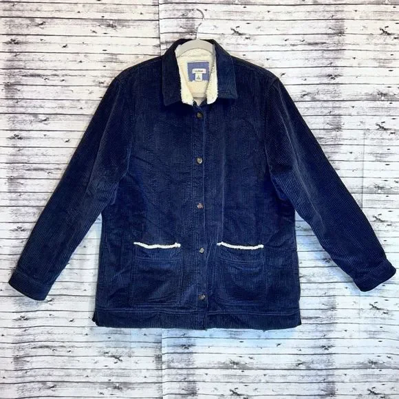 Bean Jackets Coats Ll Beansherpa Lined Corduroy Jacket